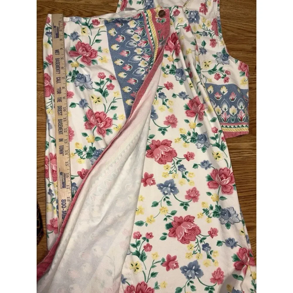 Vintage NWOT Vivaldi Jeanswear Floral Vest Skirt Set USA Made 90s Cottagecore